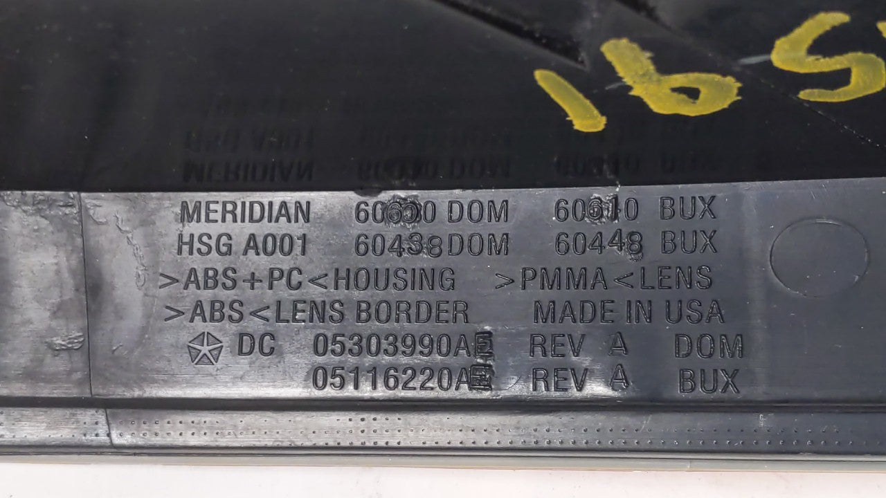 2008-2010 Dodge Avenger Tail Light Assembly Passenger Right OEM P/N:05303990AG E132707 Fits Fits 2008 2009 2010 OEM Used Aut