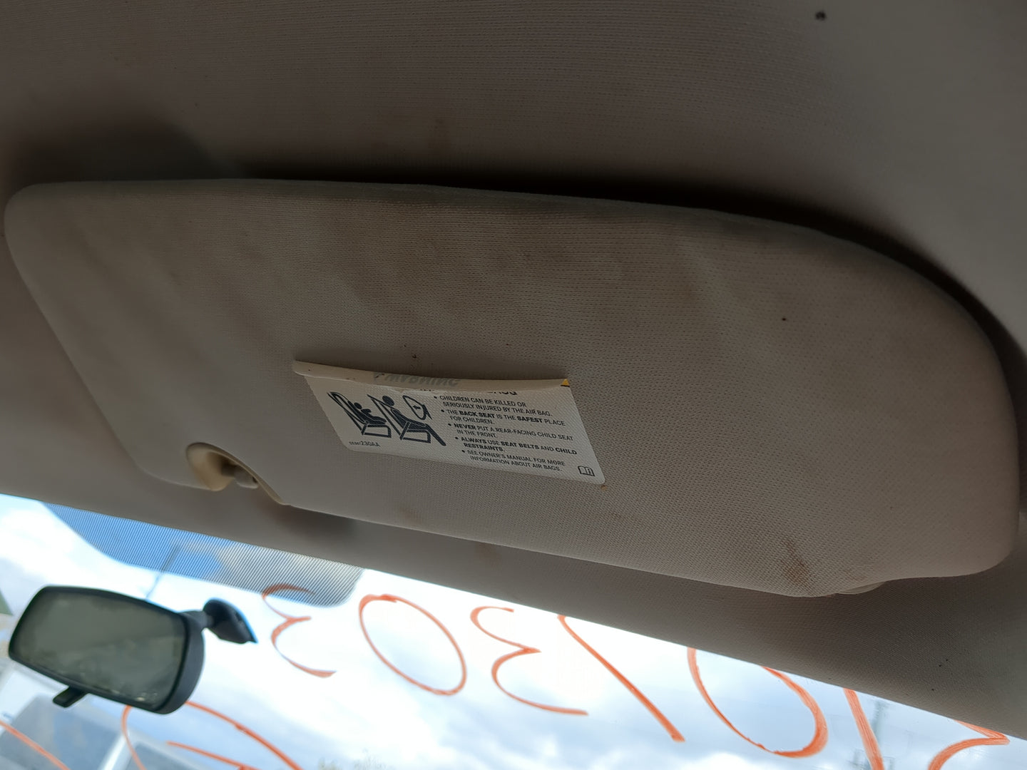2007-2008 Dodge Caliber Sun Visor Shade Replacement Passenger Right Mirror Fits Fits 2007 2008 OEM Used Auto Parts - Oemused