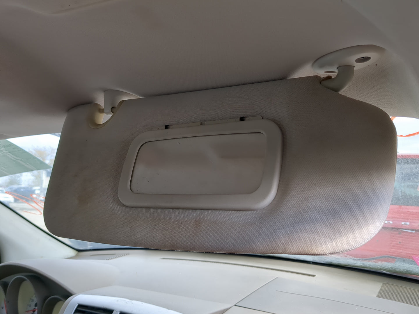 2007-2008 Dodge Caliber Sun Visor Shade Replacement Passenger Right Mirror Fits Fits 2007 2008 OEM Used Auto Parts - Oemused