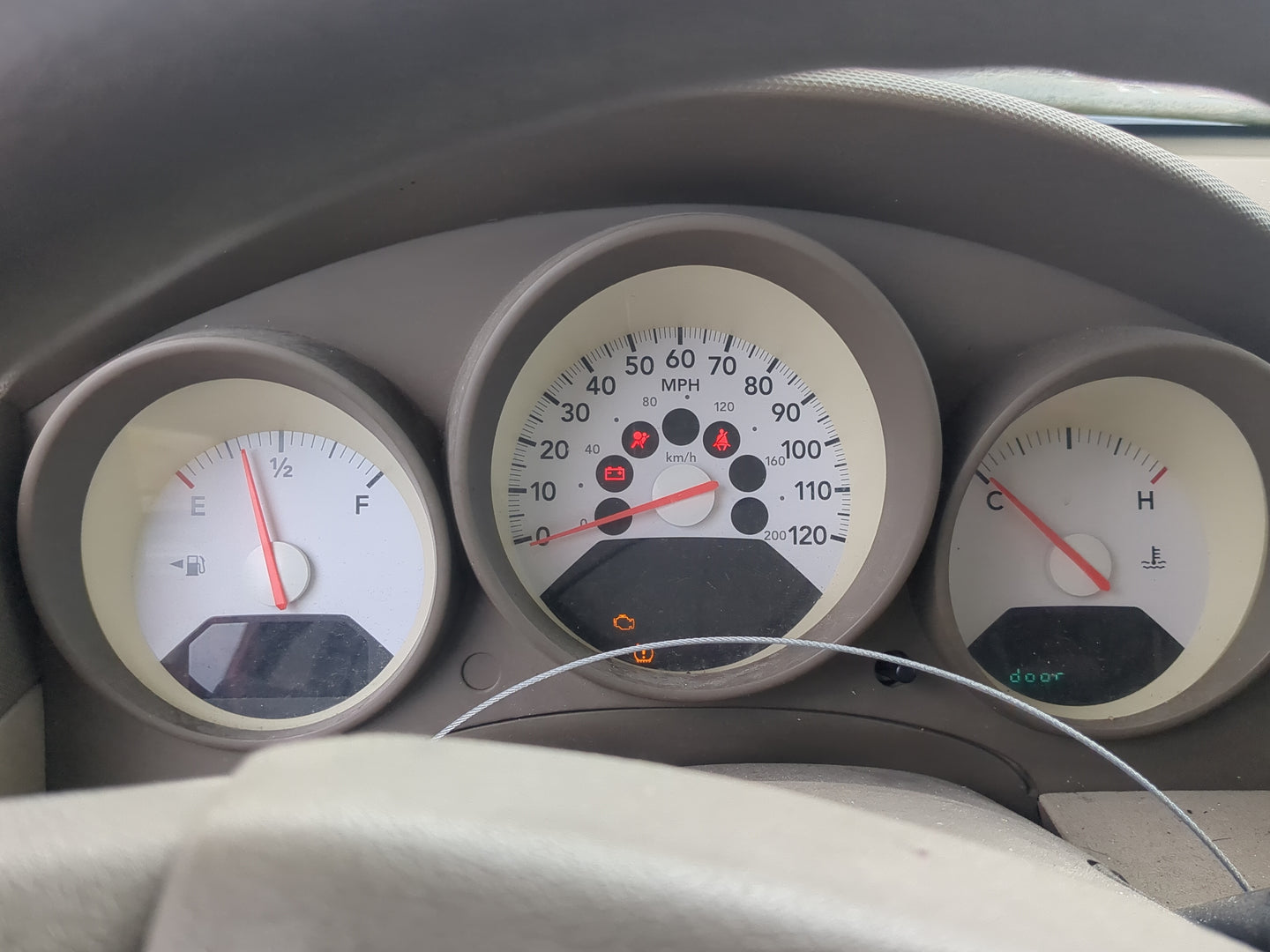 2007-2008 Dodge Caliber Instrument Cluster Speedometer Gauges Miles:201K Fits Fits 2007 2008 OEM Used Auto Parts - Oemusedau