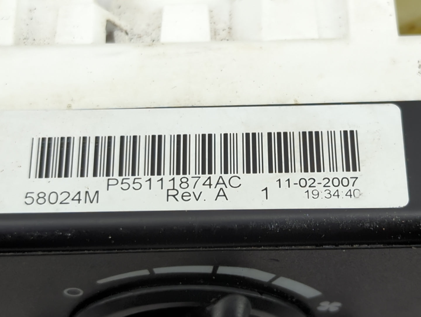 2007-2009 Dodge Caliber Climate Control Module Temperature AC/Heater Replacement P/N:P55111874AC Fits Fits 2007 2008 2009 OE