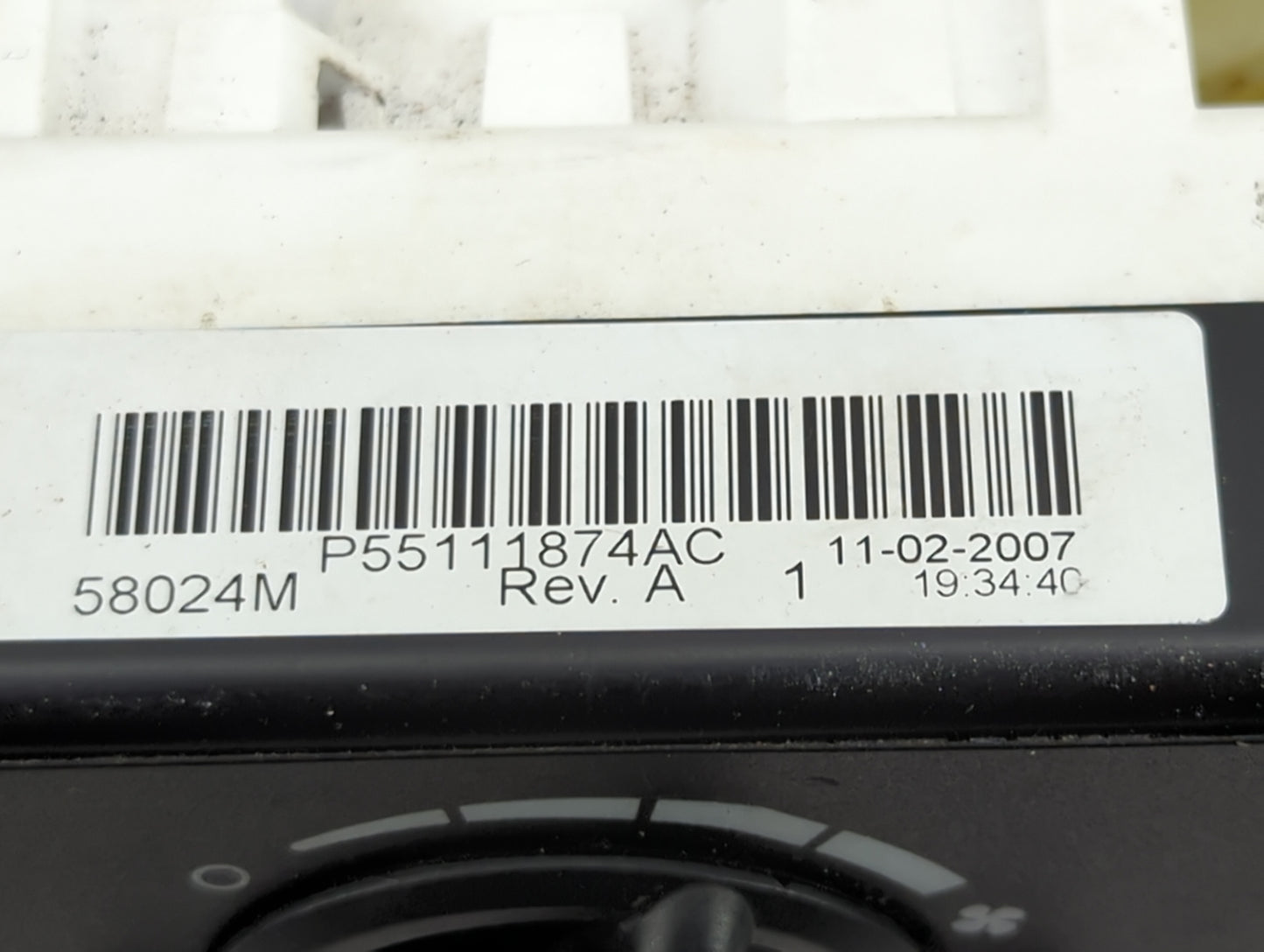 2007-2009 Dodge Caliber Climate Control Module Temperature AC/Heater Replacement P/N:P55111874AC Fits Fits 2007 2008 2009 OE