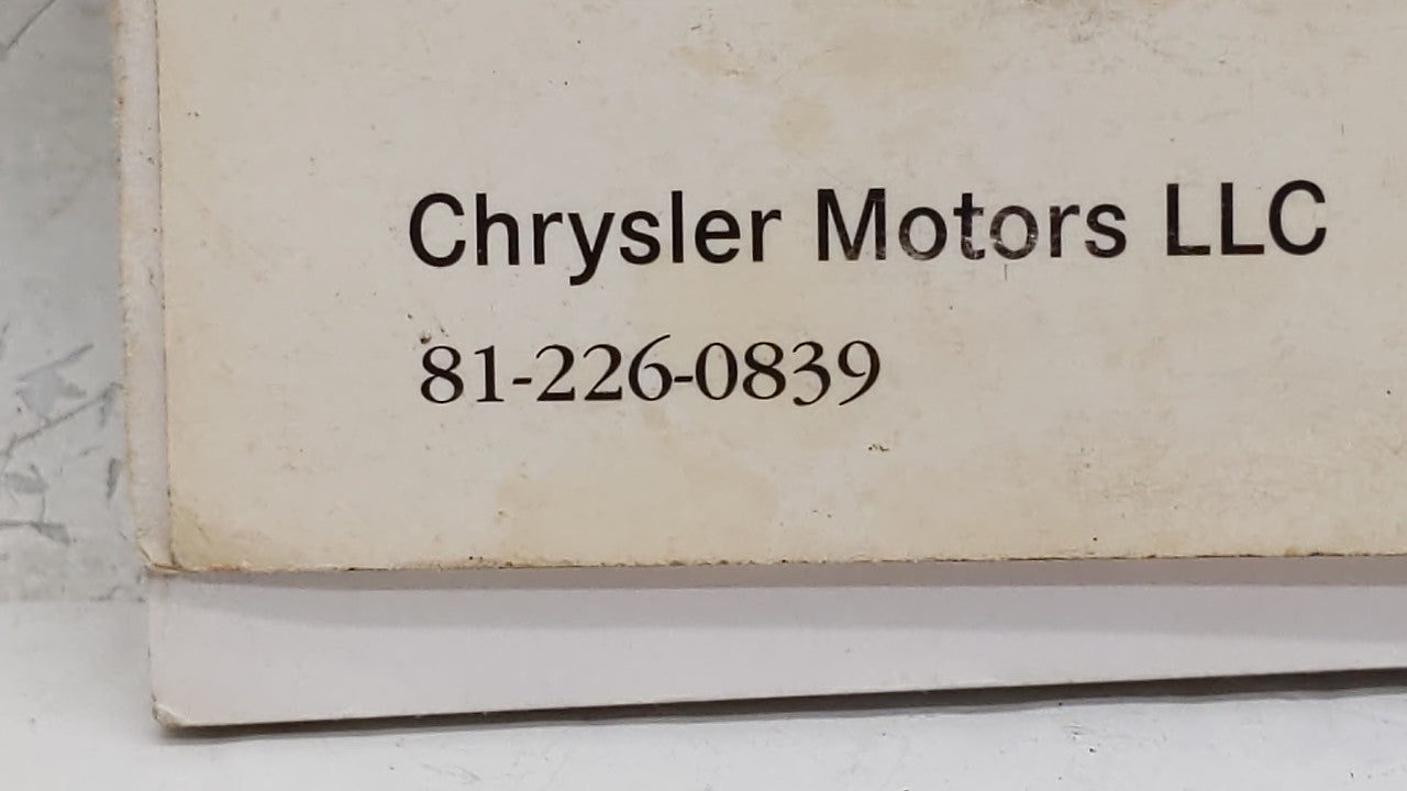 2008 Dodge Caliber Owners Manual Book Guide OEM Used Auto Parts - Oemusedautoparts1.com