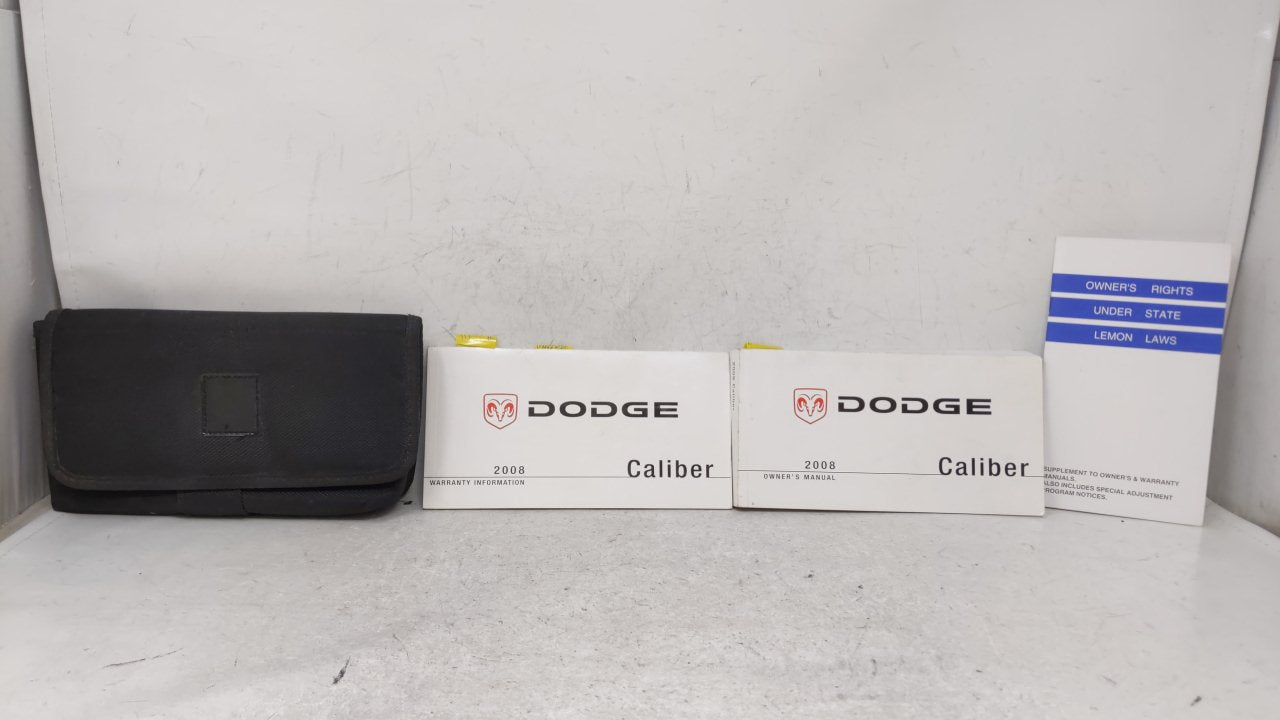2008 Dodge Caliber Owners Manual Book Guide OEM Used Auto Parts - Oemusedautoparts1.com