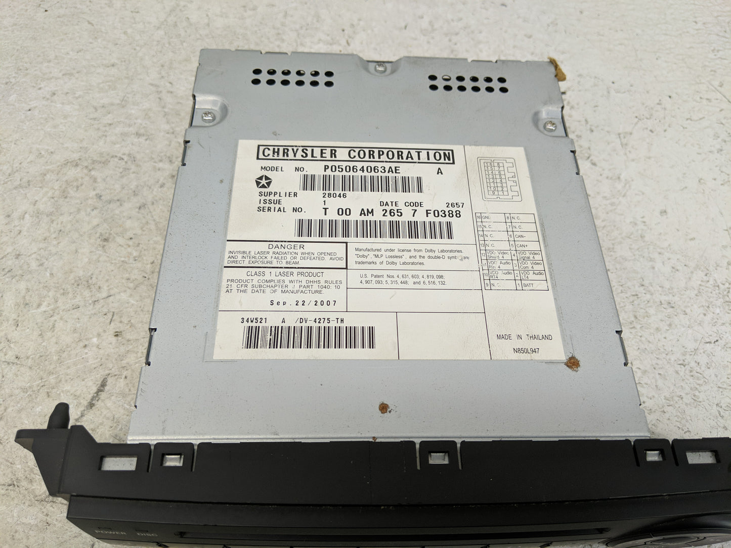 Dodge Caravan Information Display Screen - Oemusedautoparts1.com