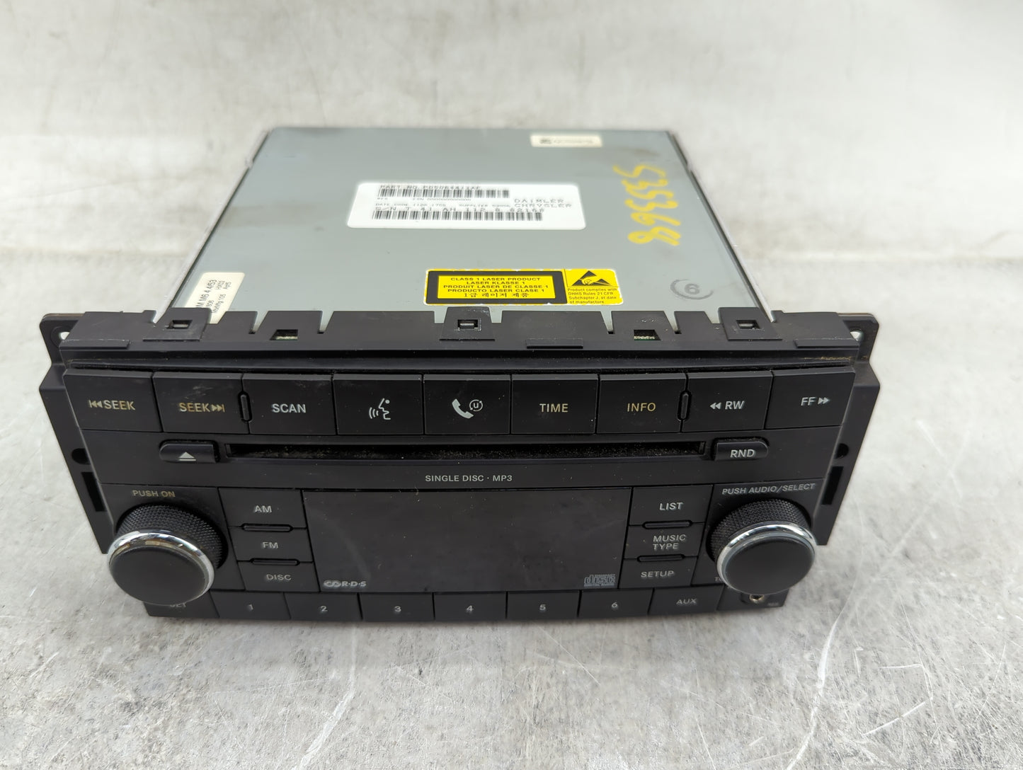 2008 Dodge Caravan Radio AM FM Cd Player Receiver Replacement P/N:P05064411AF Fits OEM Used Auto Parts - Oemusedautoparts1.c