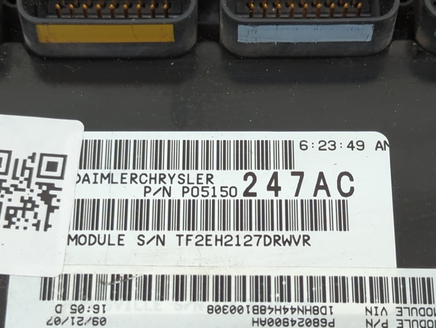 2008 Dodge Caravan PCM Engine Control Computer ECU ECM PCU OEM P/N:P05150247AC TF2EH2127DRWVR, P68024800AH Fits Fits 2009 OE