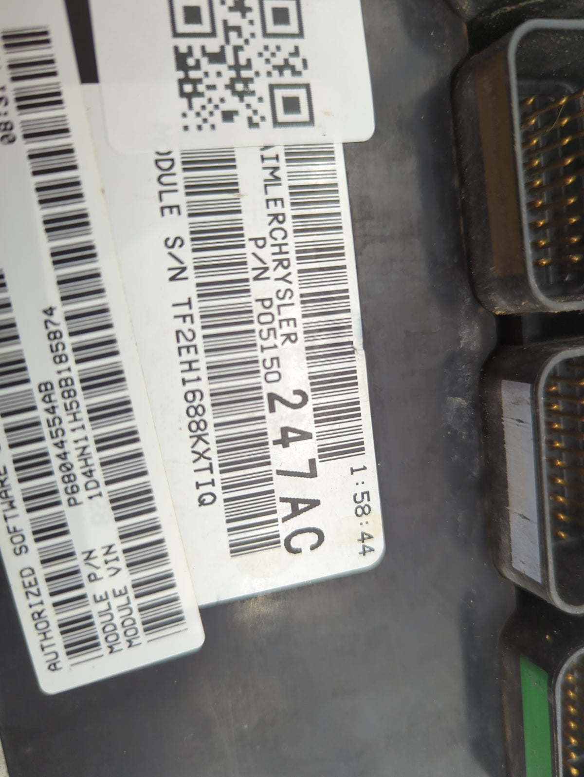 2008 Dodge Caravan PCM Engine Control Computer ECU ECM PCU OEM P/N:P68044554AB P05150247AC Fits 2009 OEM Used Auto Parts - O