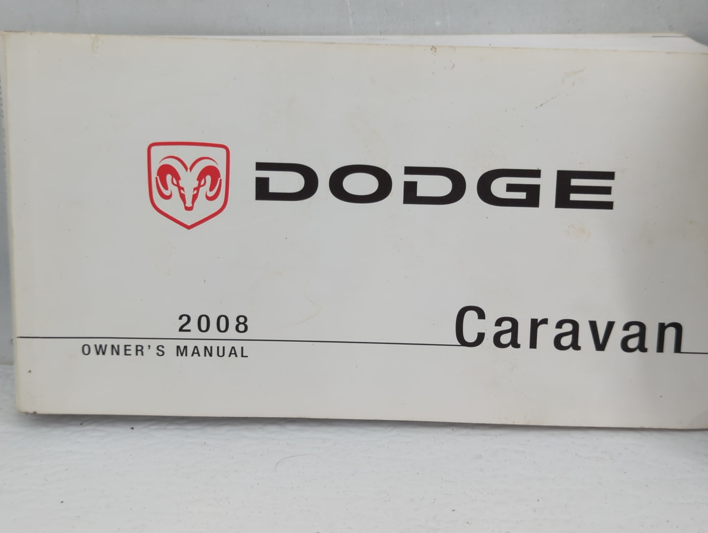 2008 Dodge Caravan Owners Manual Book Guide P/N:81-226-0819 OEM Used Auto Parts - Oemusedautoparts1.com