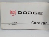 2008 Dodge Caravan Owners Manual Book Guide P/N:81-226-0819 OEM Used Auto Parts - Oemusedautoparts1.com