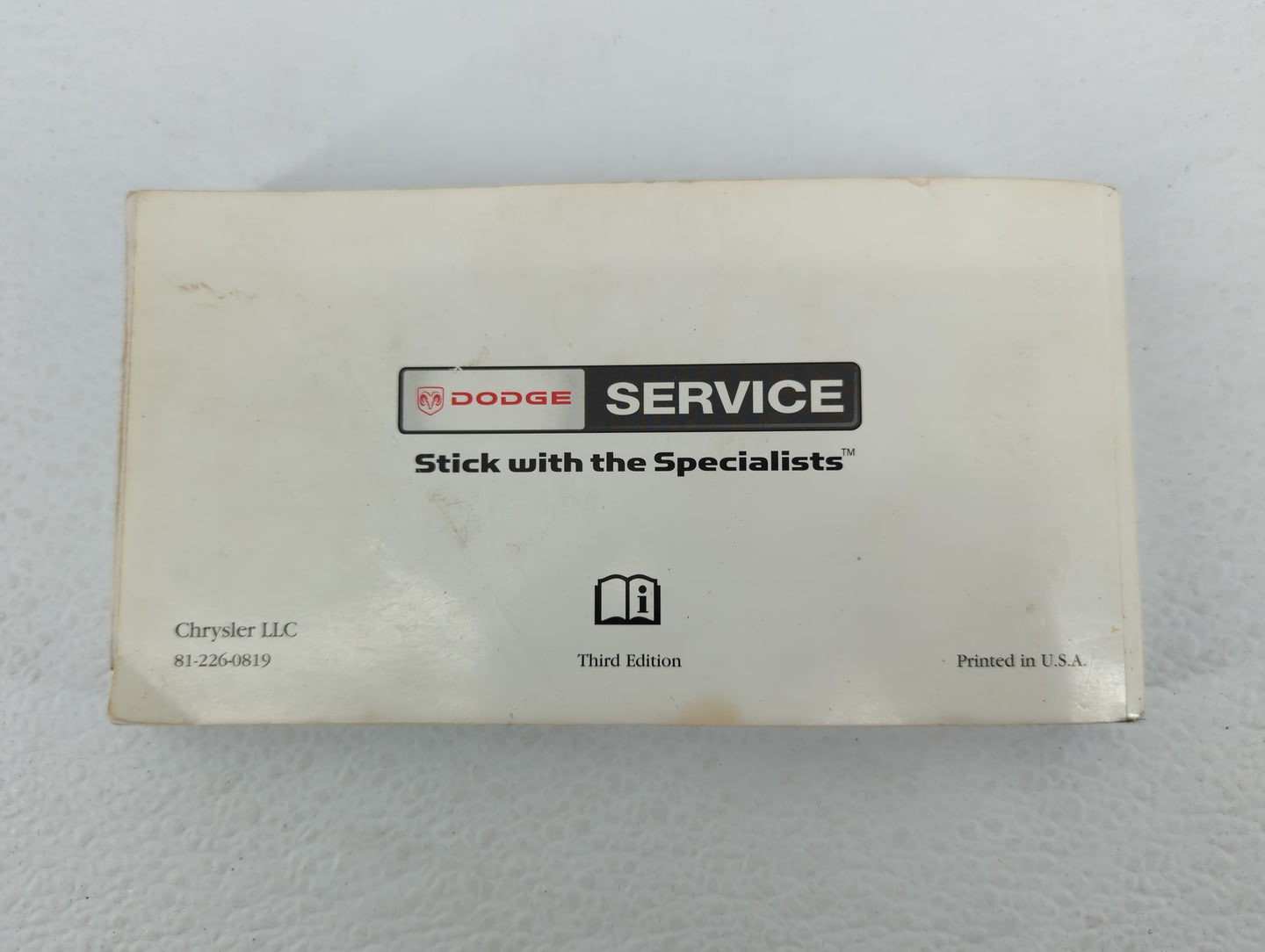2008 Dodge Caravan Owners Manual Book Guide P/N:81-226-0819 OEM Used Auto Parts - Oemusedautoparts1.com