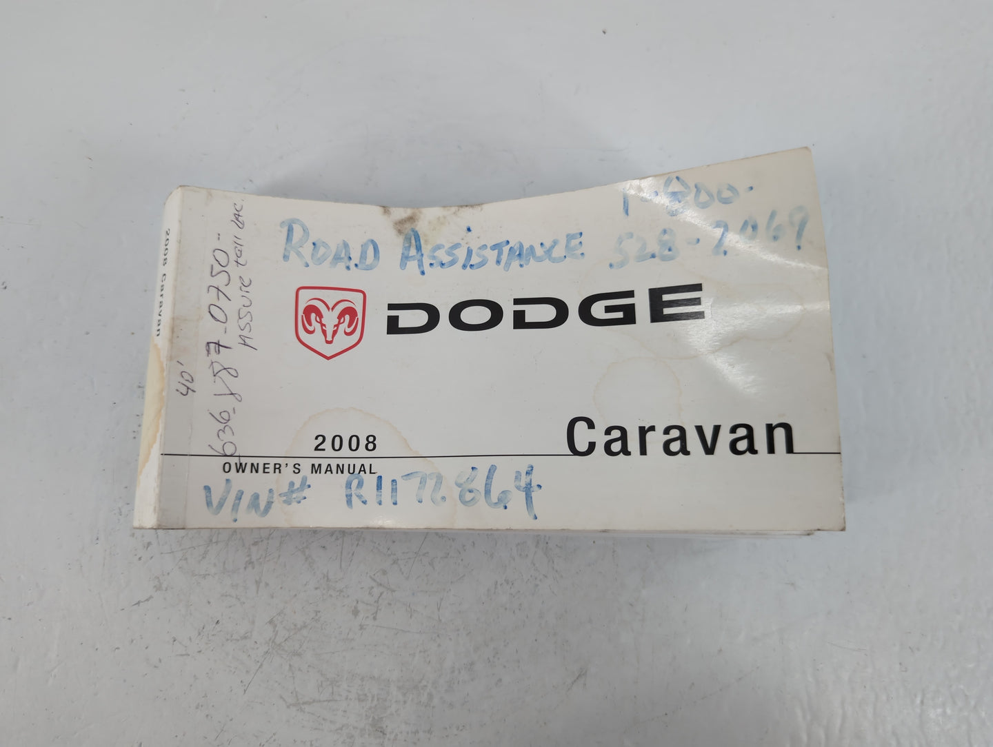 2008 Dodge Caravan Owners Manual Book Guide P/N:81-226-0819 OEM Used Auto Parts - Oemusedautoparts1.com