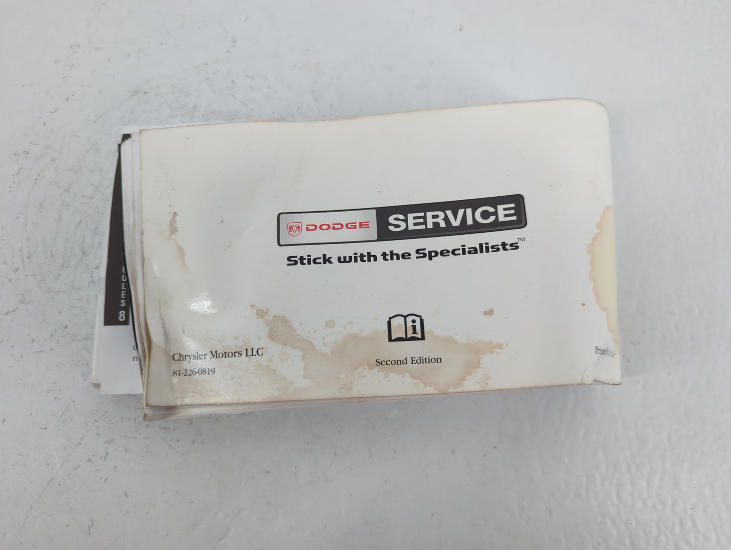 2008 Dodge Caravan Owners Manual Book Guide P/N:81-226-0819 OEM Used Auto Parts - Oemusedautoparts1.com