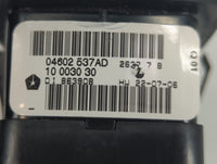 2008 Dodge Caravan Master Power Window Switch Replacement Driver Side Left P/N:04602 537AD Fits OEM Used Auto Parts - Oemuse