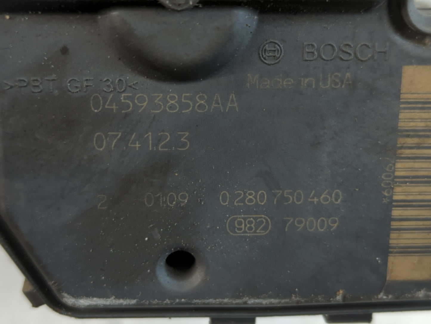 2008 Dodge Caravan Throttle Body P/N:0 280 750 460 04593858AA Fits Fits 2009 2010 2011 OEM Used Auto Parts - Oemusedautopart