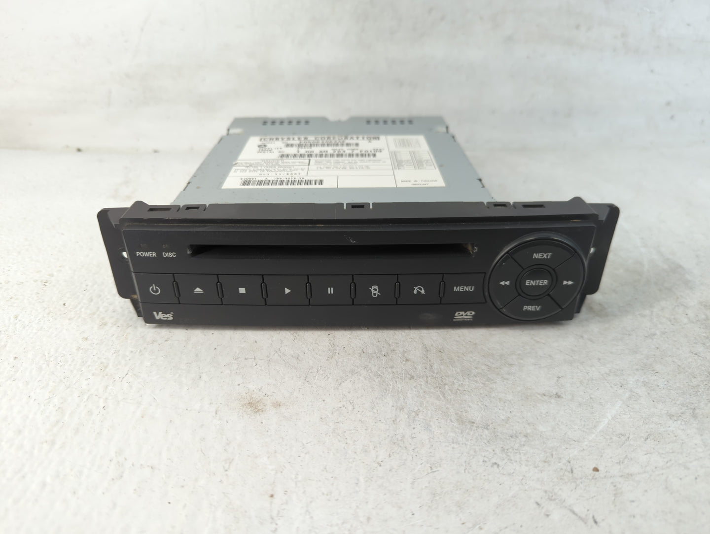 2008 Dodge Caravan Radio AM FM Cd Player Receiver Replacement P/N:P05064063AE Fits Fits 2009 OEM Used Auto Parts - Oemusedau