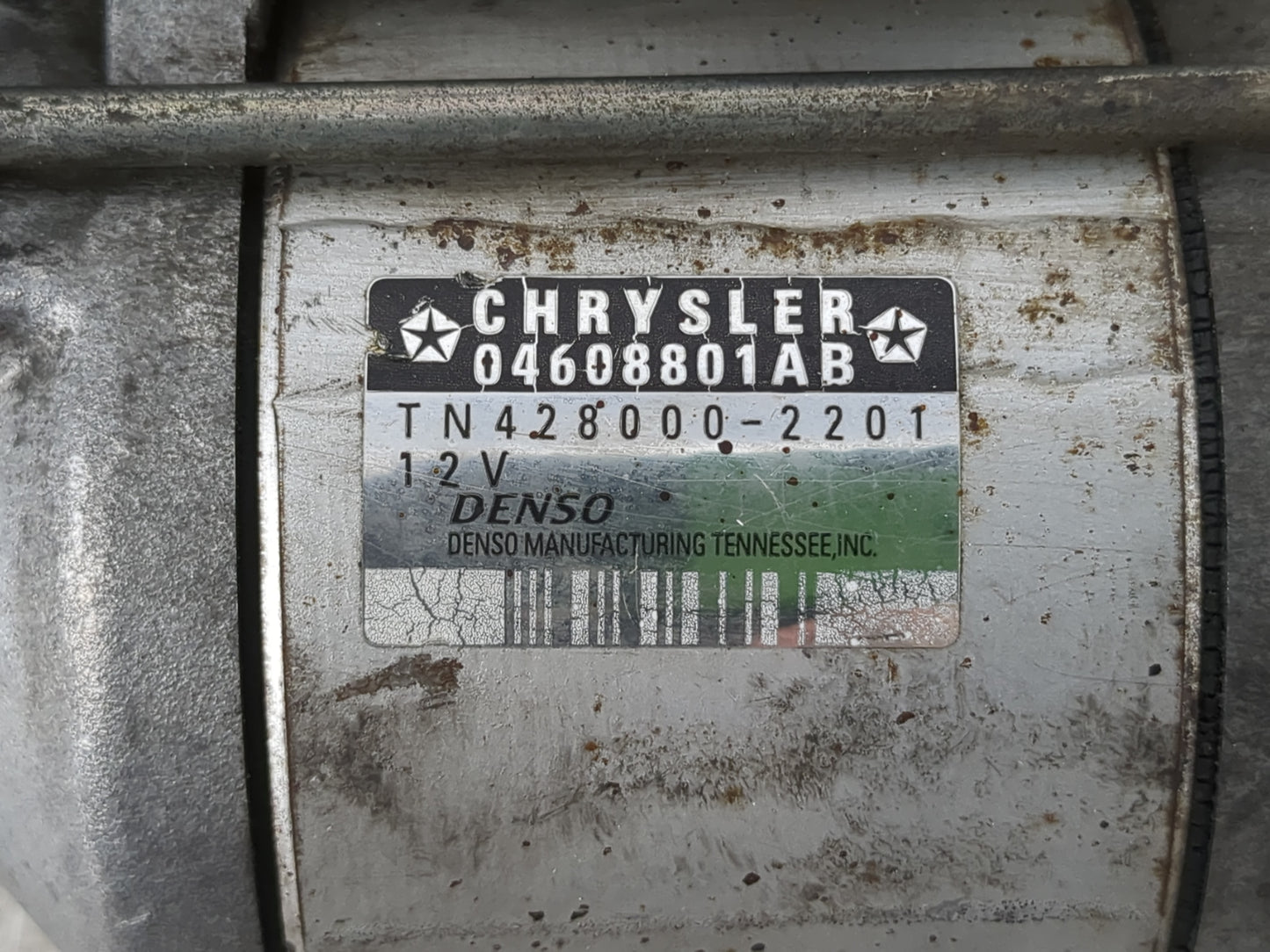 2006-2021 Dodge Charger Car Starter Motor Solenoid OEM P/N:TN428000-2201 04608801AB Fits OEM Used Auto Parts - Oemusedautopa