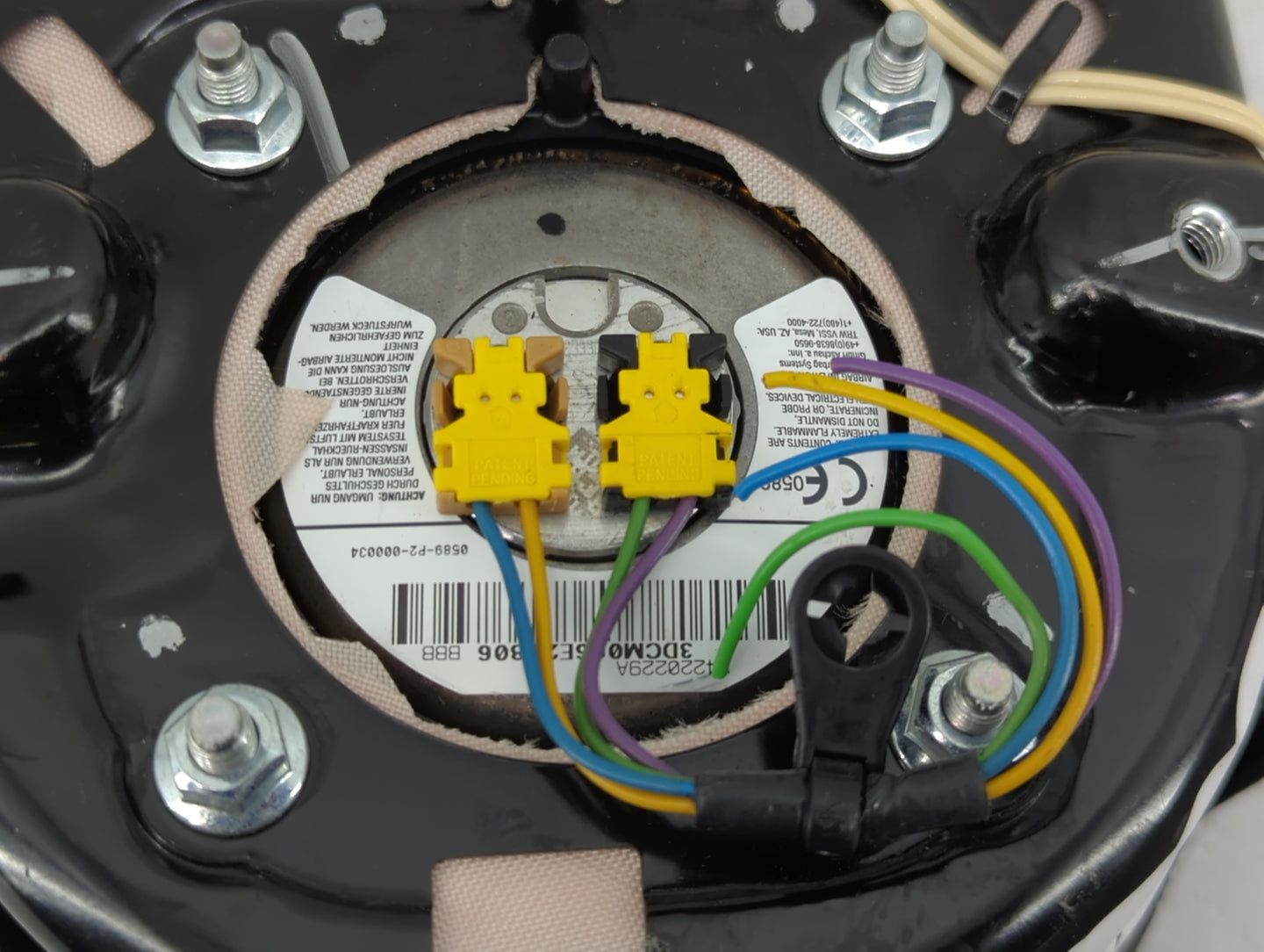 2008-2010 Dodge Charger Air Bag Driver Left Steering Wheel Mounted P/N:3DCM066E29806 34220229A Fits Fits 2008 2009 2010 2011