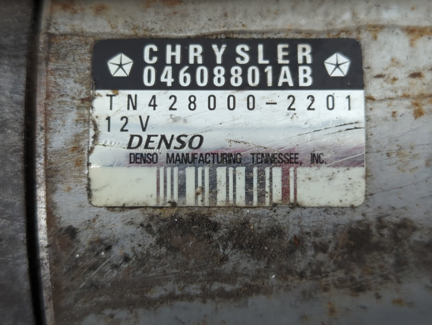 2006-2021 Dodge Charger Car Starter Motor Solenoid OEM P/N:TN428000-2201 04608801AB Fits OEM Used Auto Parts - Oemusedautopa