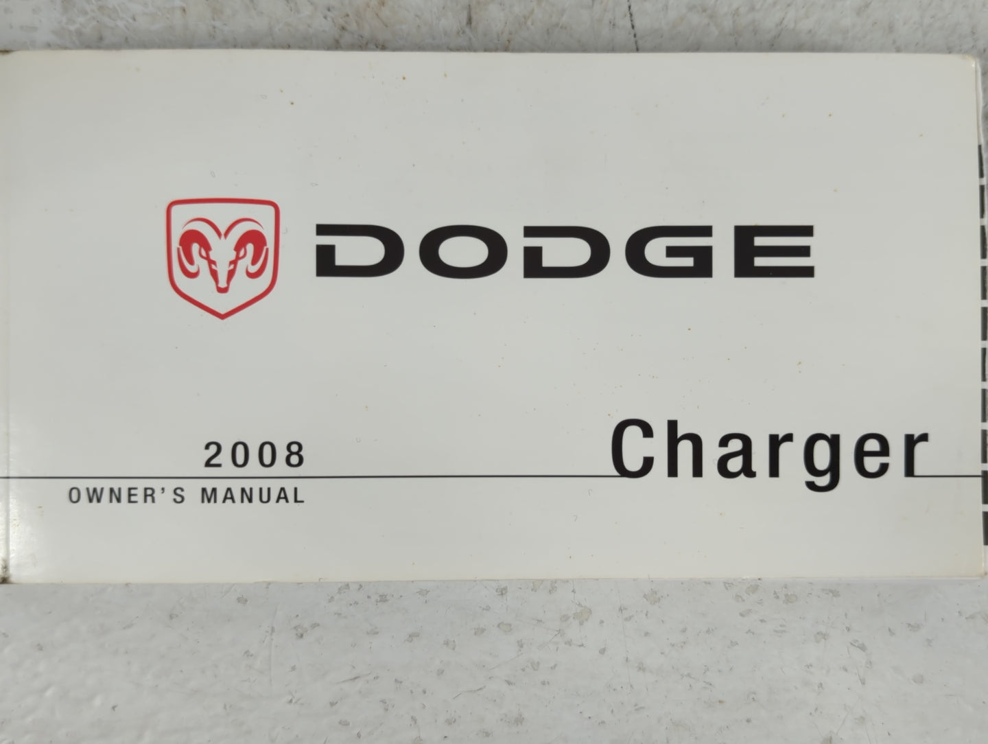 2008 Dodge Charger Owners Manual Book Guide P/N:81-226-0820 OEM Used Auto Parts - Oemusedautoparts1.com
