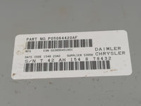 2008-2009 Dodge Charger Radio AM FM Cd Player Receiver Replacement P/N:P05064420AF Fits Fits 2008 2009 2010 OEM Used Auto Pa