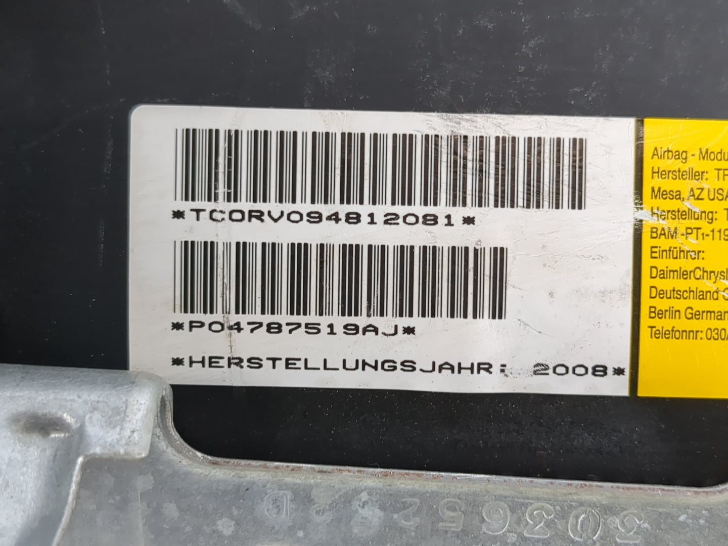 2007-2010 Dodge Charger Driver Curtain Air Bag Oem - Oemusedautoparts1.com