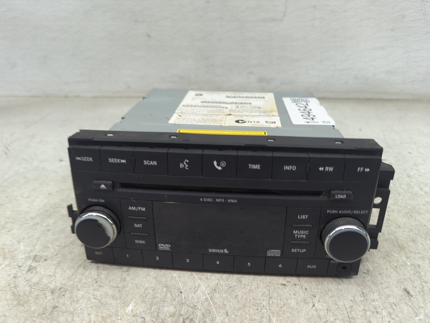 2008 Dodge Dakota Radio AM FM Cd Player Receiver Replacement P/N:05064922AG Fits OEM Used Auto Parts - Oemusedautoparts1.com