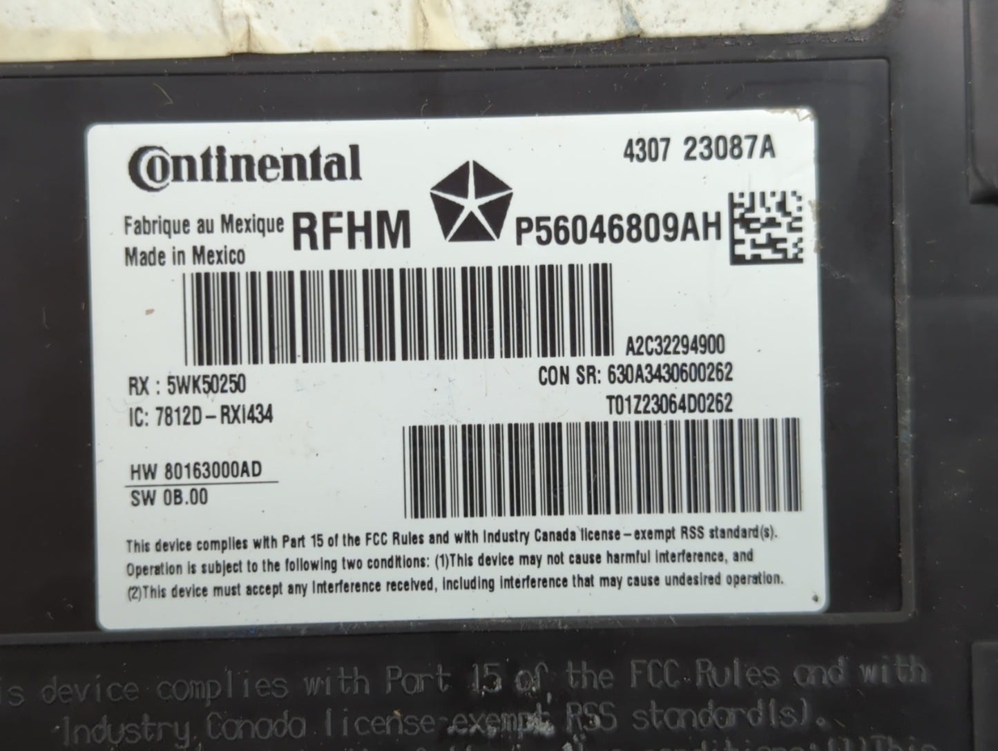 2013-2016 Dodge Dart Chassis Control Module Ccm Bcm Body Control - Oemusedautoparts1.com