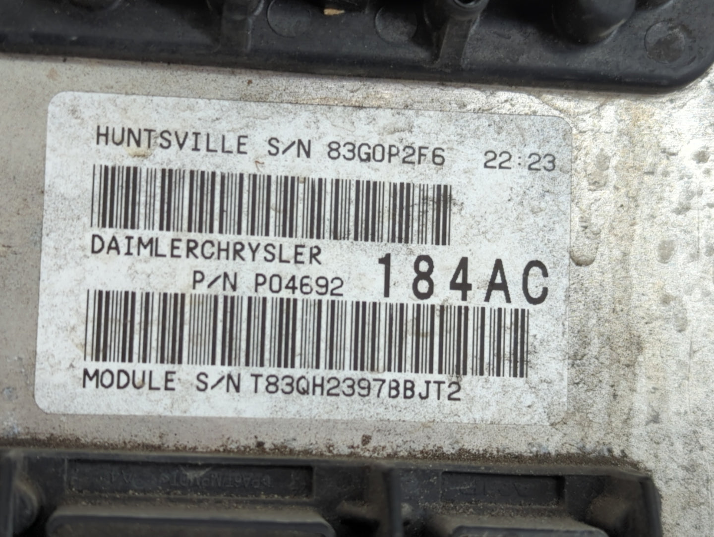 2008-2009 Dodge Durango PCM Engine Control Computer ECU ECM PCU OEM P/N:P04692184AC Fits Fits 2008 2009 OEM Used Auto Parts 