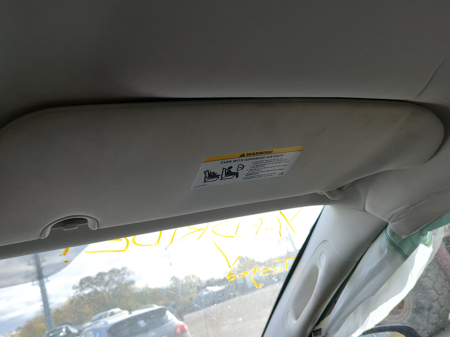 2008-2010 Dodge Grand Caravan Sun Visor Shade Replacement Passenger Right Mirror Fits Fits 2008 2009 2010 OEM Used Auto Part