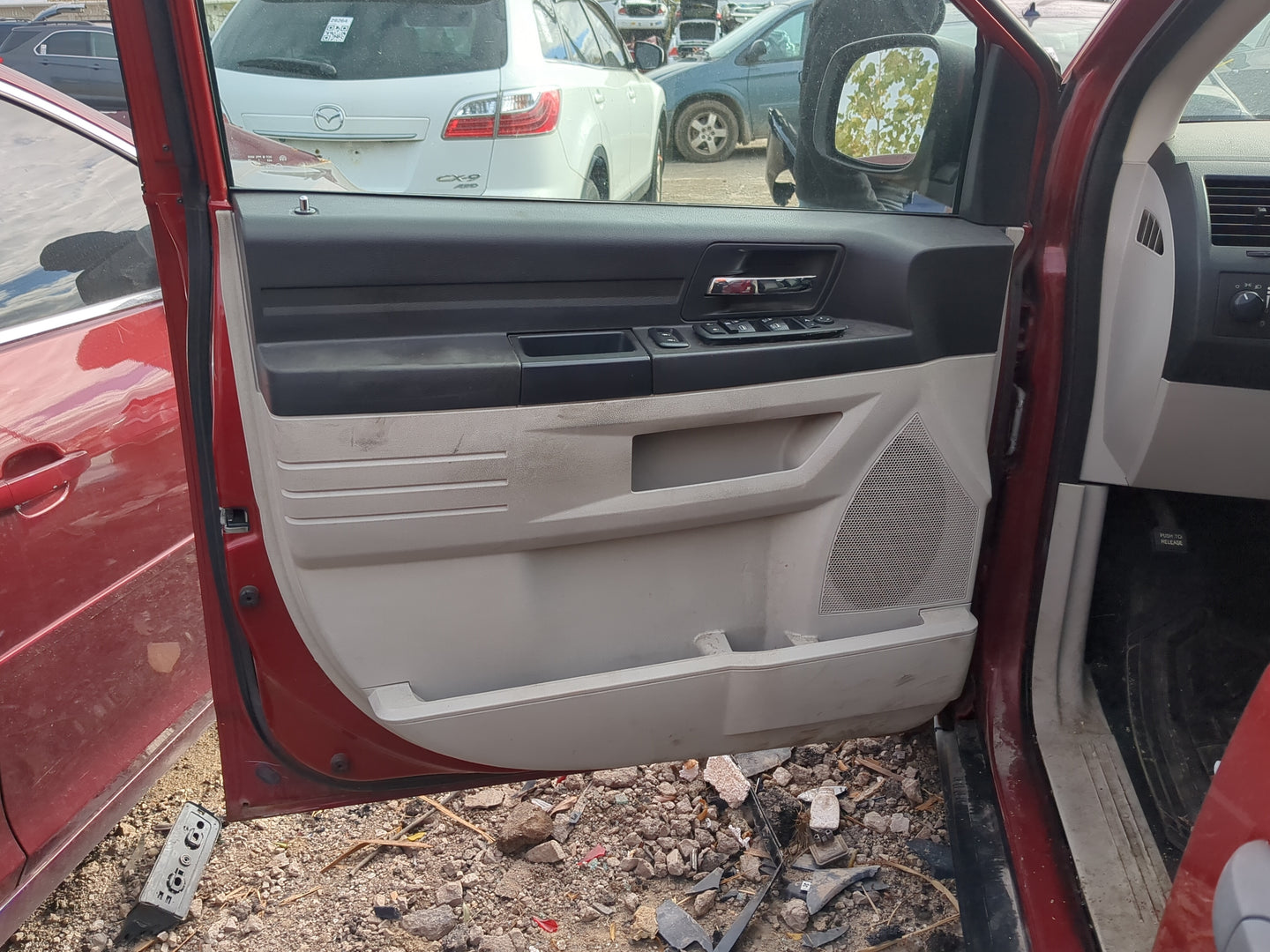 2008 Dodge Grand Caravan Front Left Driver Interior Door Panel Trim - Oemusedautoparts1.com