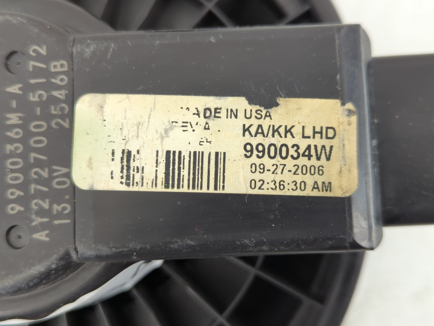 2007-2009 Dodge Nitro Rear Heater AC Blower Motor P/N:AY272700-5172 Fits Fits 2007 2008 2009 OEM Used Auto Parts - Oemusedau