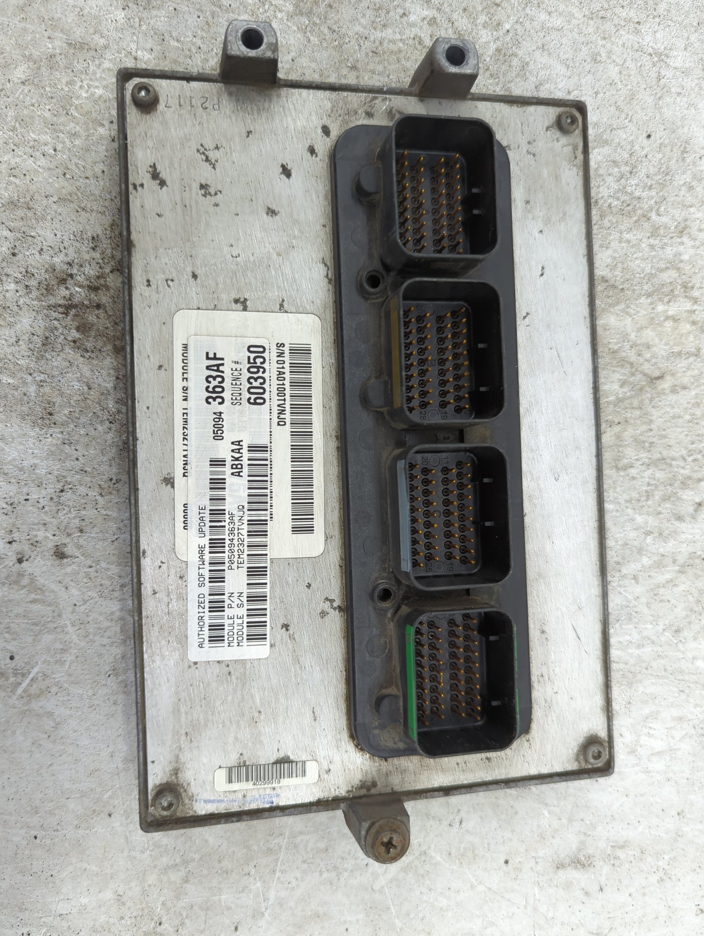 2008 Dodge Ram 1500 PCM Engine Control Computer ECU ECM PCU OEM P/N:TEM2327TVNJQ P05094363AF Fits OEM Used Auto Parts - Oemu