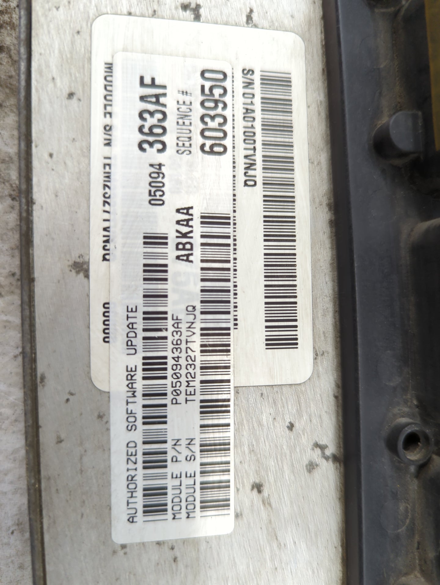 2008 Dodge Ram 1500 PCM Engine Control Computer ECU ECM PCU OEM P/N:TEM2327TVNJQ P05094363AF Fits OEM Used Auto Parts - Oemu