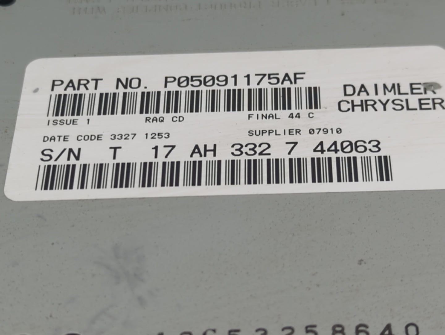 2006-2008 Dodge Ram 1500 Radio AM FM Cd Player Receiver Replacement P/N:P05091175AF Fits Fits 2004 2005 2006 2007 2008 2009 