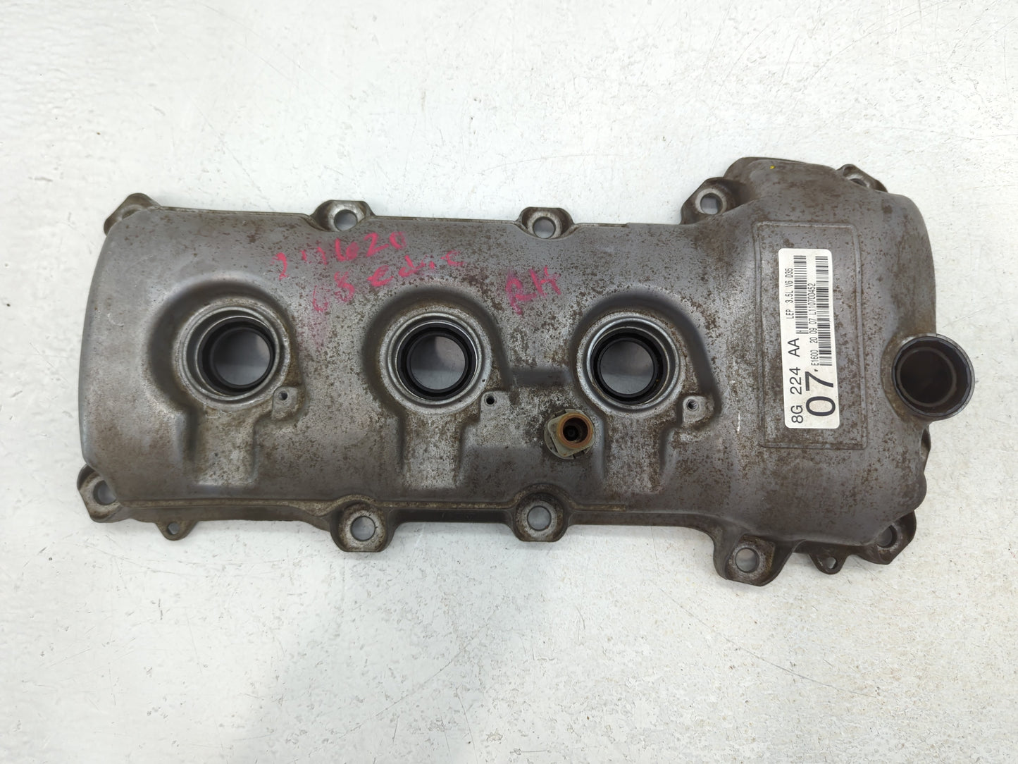 2008 Ford Edge Driver Left Cylinder Head Valve Cover P/N:8G 224 AA Fits OEM Used Auto Parts - Oemusedautoparts1.com