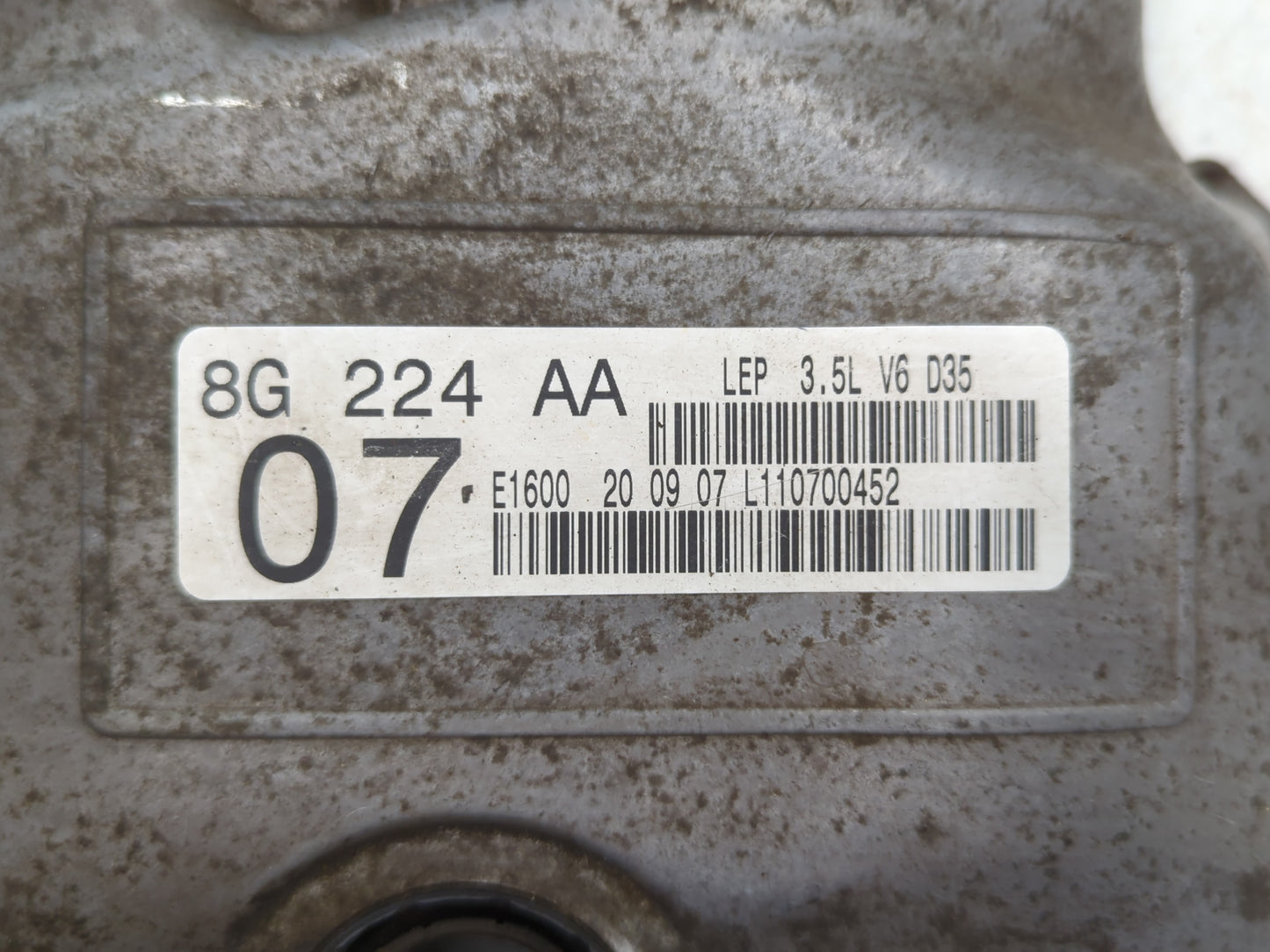 2008 Ford Edge Driver Left Cylinder Head Valve Cover P/N:8G 224 AA Fits OEM Used Auto Parts - Oemusedautoparts1.com
