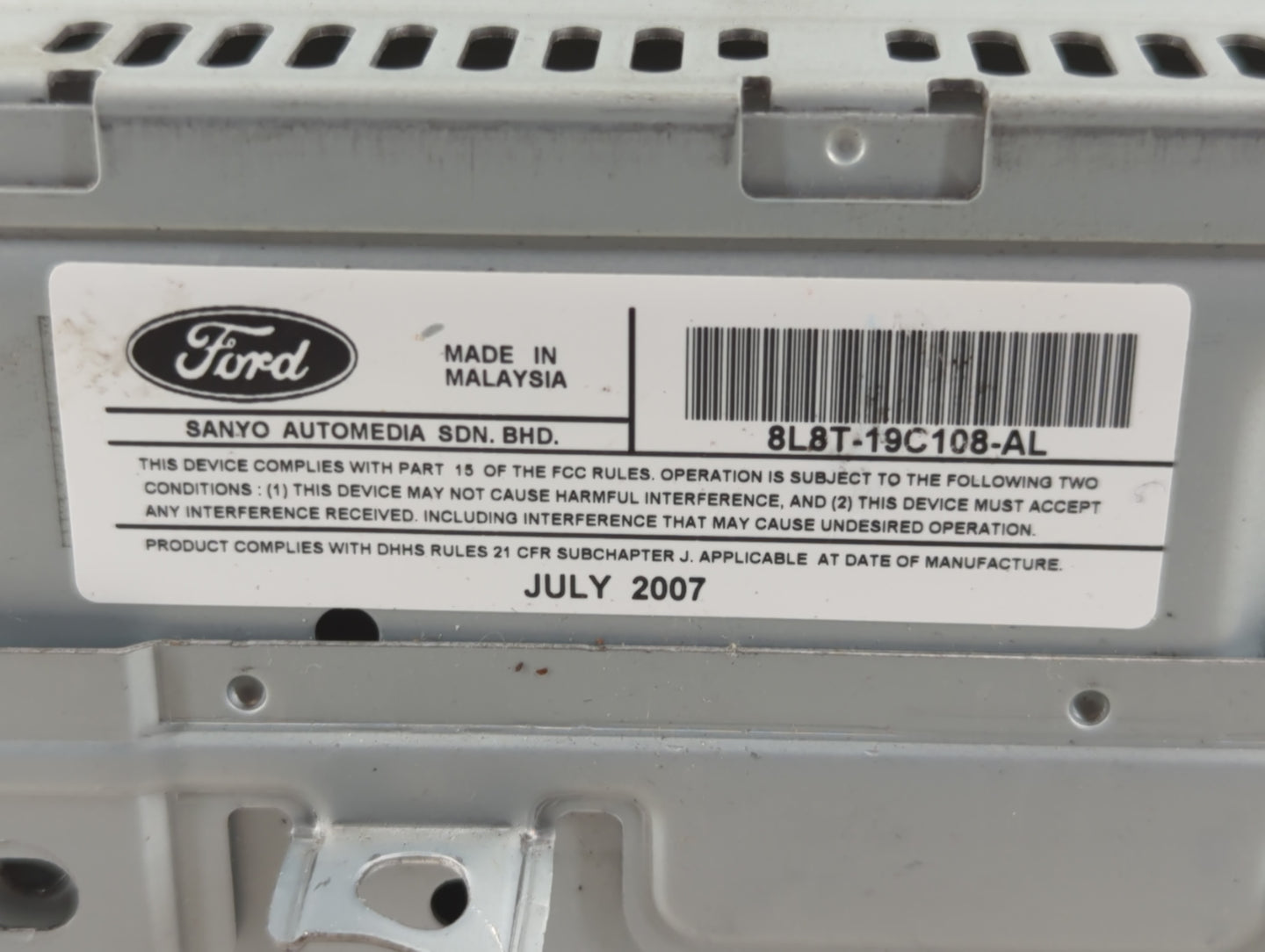2008 Ford Escape Radio AM FM Cd Player Receiver Replacement P/N:8L8T-19C108-AL Fits OEM Used Auto Parts - Oemusedautoparts1.