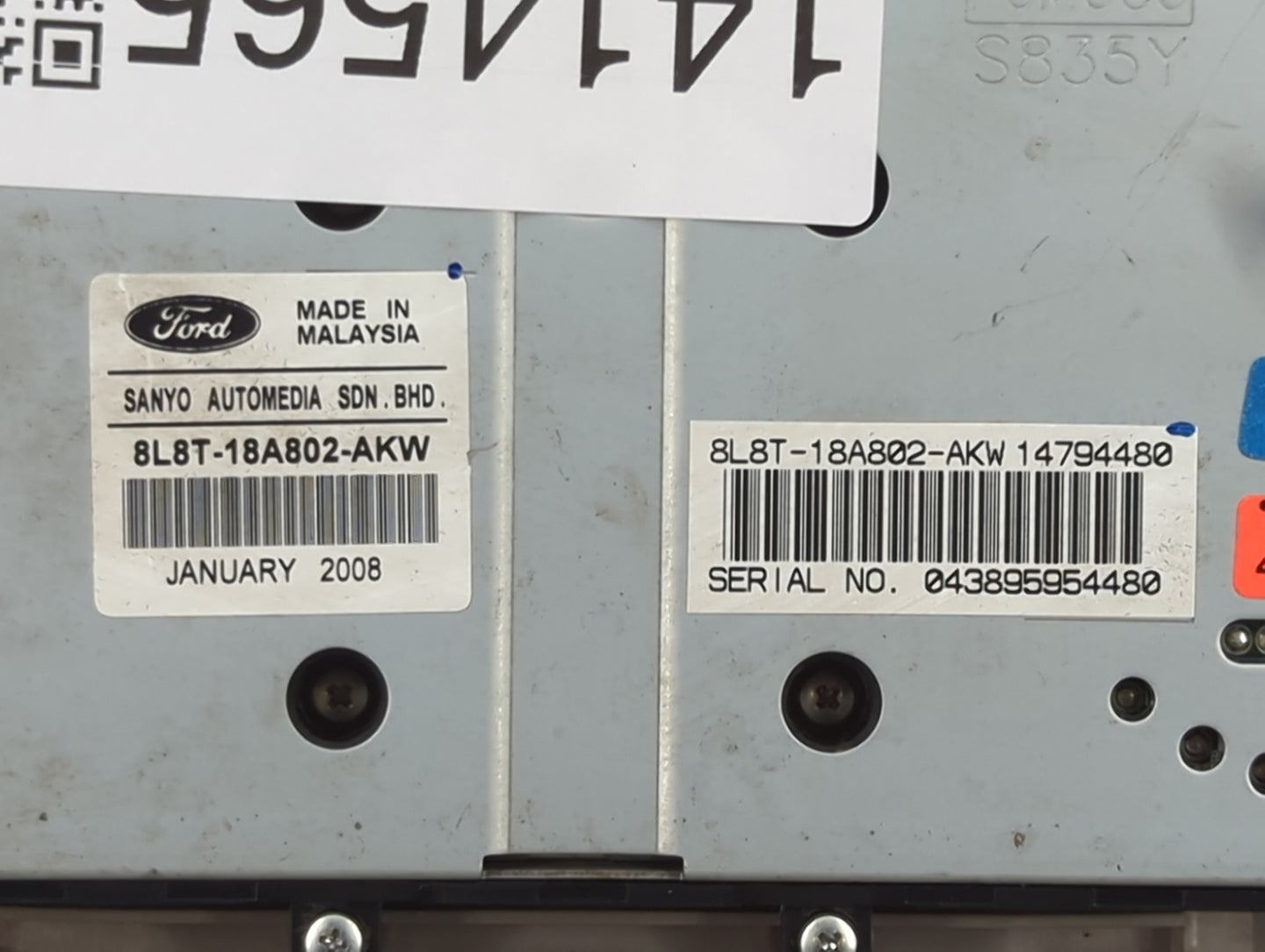 2008 Ford Escape Radio AM FM Cd Player Receiver Replacement P/N:8L8T-18A802-AKW Fits OEM Used Auto Parts - Oemusedautoparts1