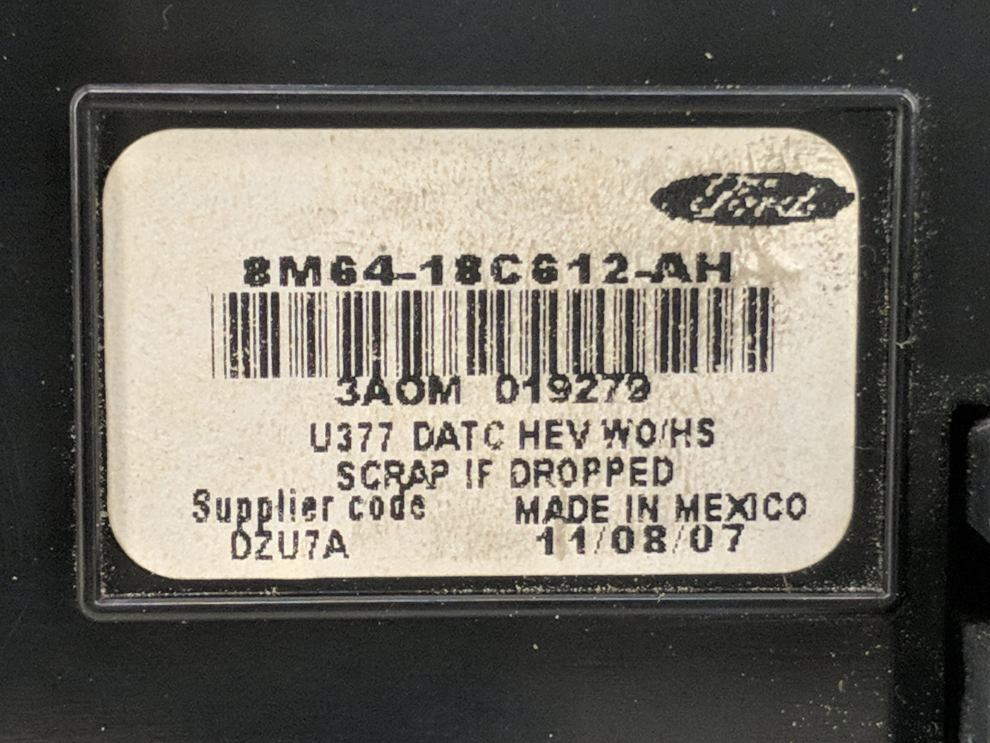 2008 Ford Escape Climate Control Module Temperature AC/Heater Replacement P/N:8M64-18C612-AH Fits OEM Used Auto Parts - Oemu