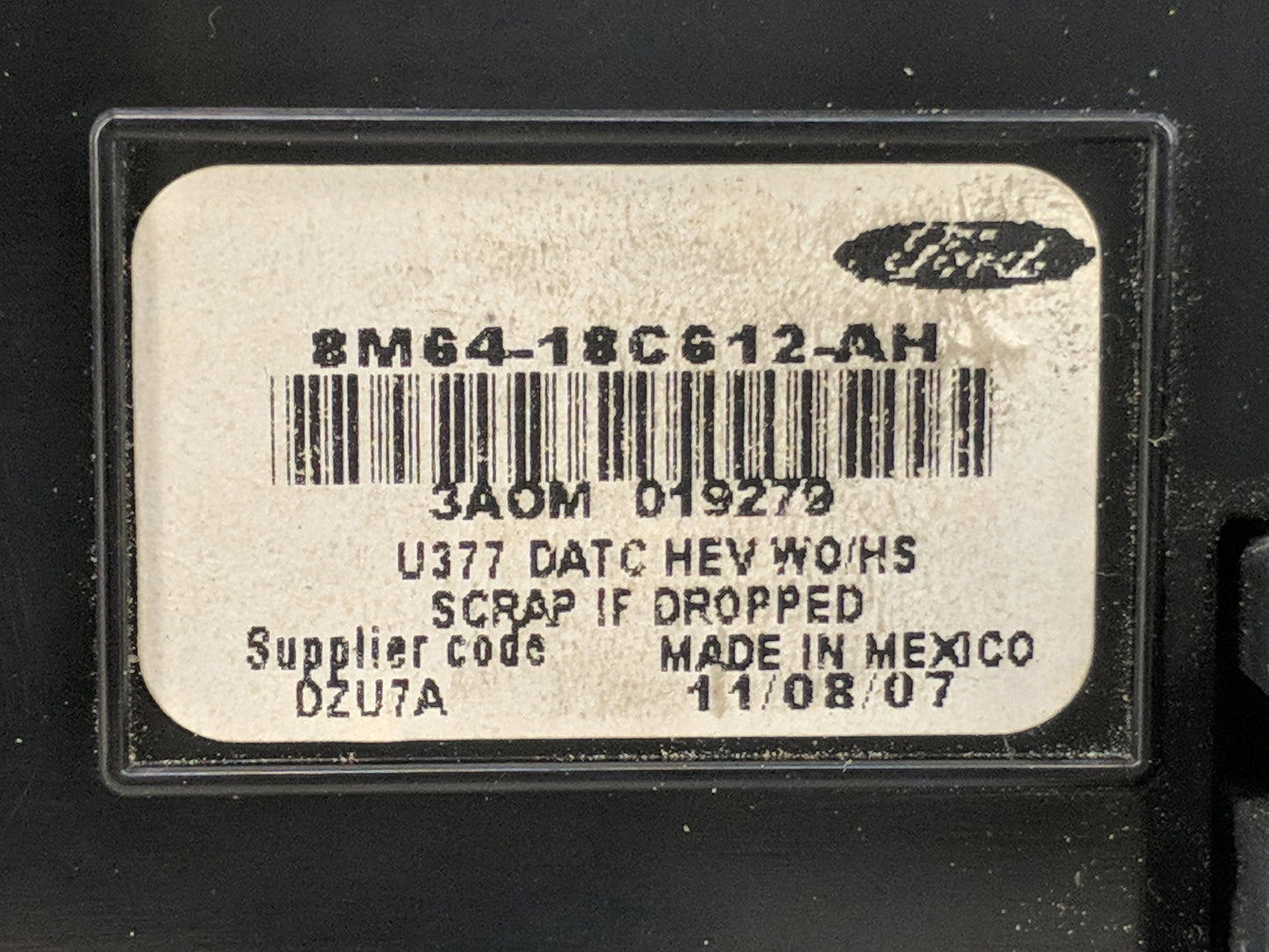 2008 Ford Escape Climate Control Module Temperature AC/Heater Replacement P/N:8M64-18C612-AH Fits OEM Used Auto Parts - Oemu