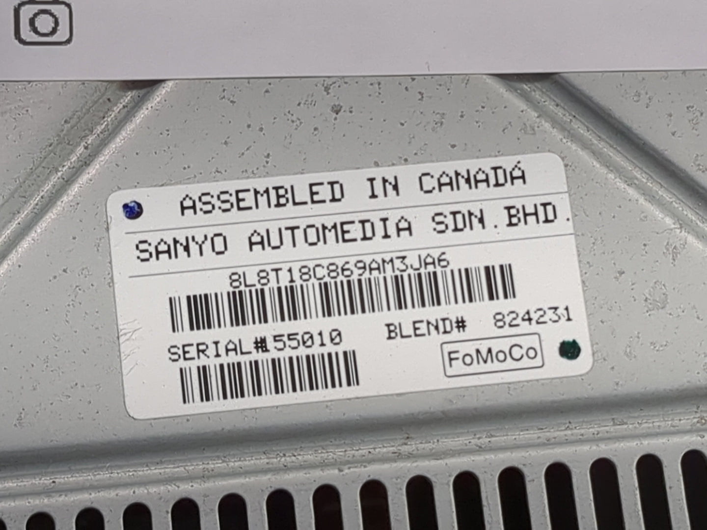 2008 Ford Escape Radio AM FM Cd Player Receiver Replacement P/N:8L8T18C869AM3JA6 Fits OEM Used Auto Parts - Oemusedautoparts