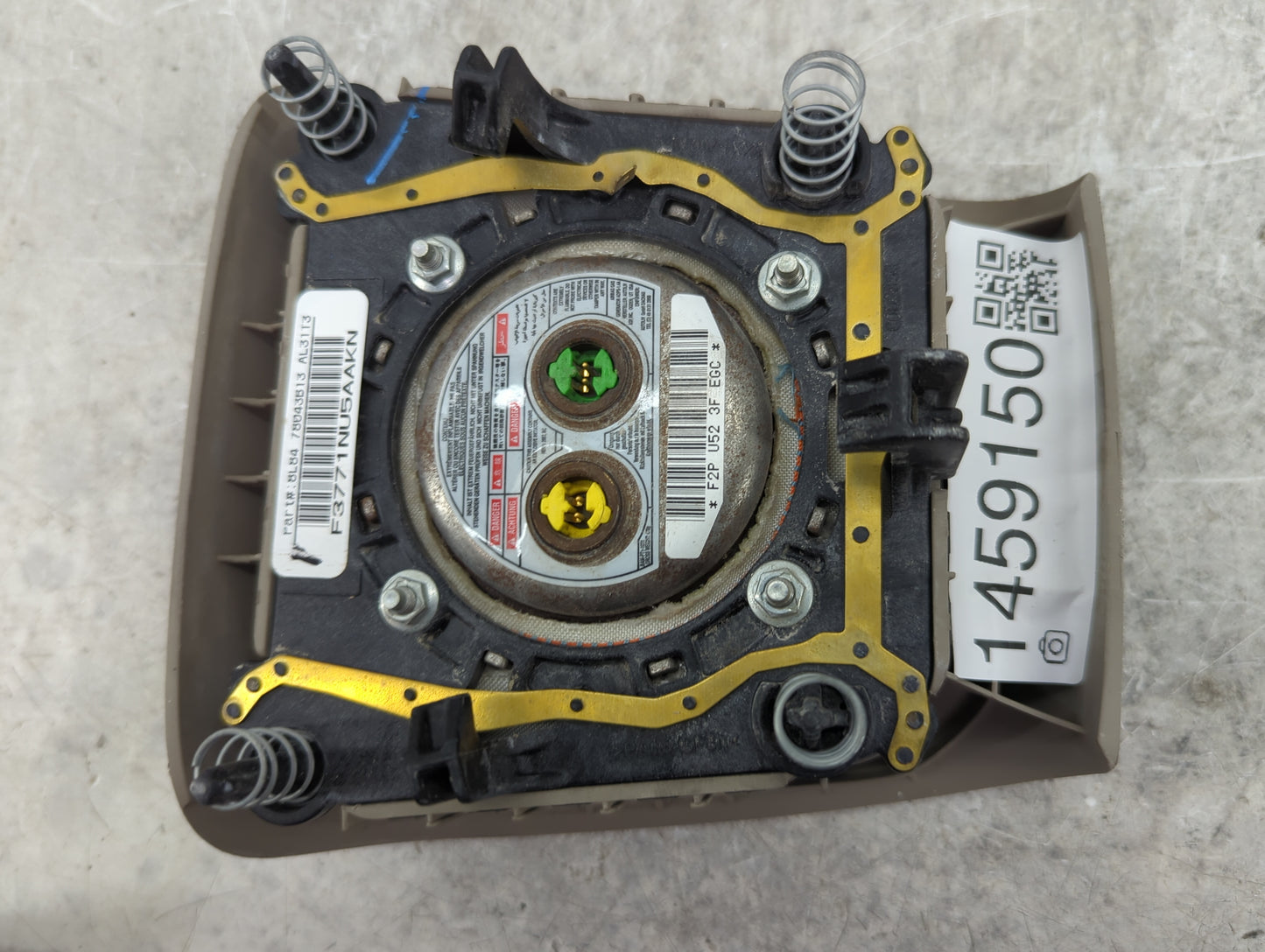 2008 Ford Escape Air Bag Driver Left Steering Wheel Mounted Tan - Oemusedautoparts1.com