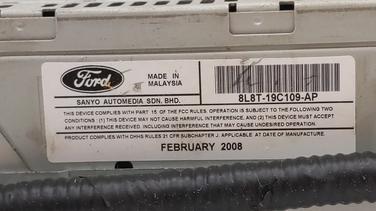 2008 Ford Escape Radio AM FM Cd Player Receiver Replacement P/N:8L8T-19C109-AP 8L8T-19C109-AM, 8L8T-19C109-AL, 8L8T-19C109-A