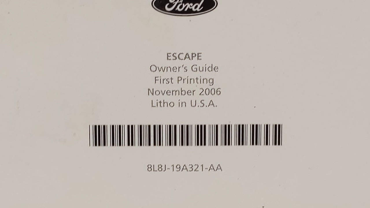 2008 Ford Escape Owners Manual Book Guide OEM Used Auto Parts - Oemusedautoparts1.com