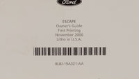 2008 Ford Escape Owners Manual Book Guide OEM Used Auto Parts - Oemusedautoparts1.com