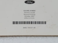 2008 Ford Escape Owners Manual Book Guide OEM Used Auto Parts - Oemusedautoparts1.com