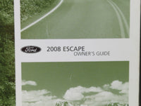 2008 Ford Escape Owners Manual Book Guide OEM Used Auto Parts - Oemusedautoparts1.com