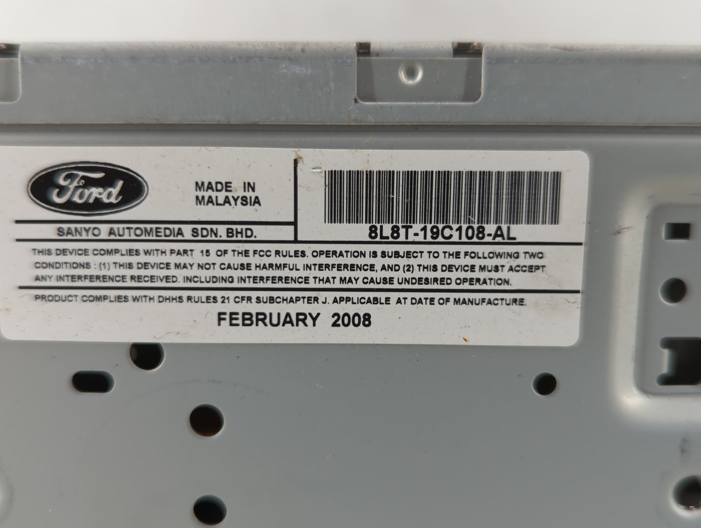 2008 Ford Escape Radio AM FM Cd Player Receiver Replacement P/N:8L8T-19C108-AL Fits OEM Used Auto Parts - Oemusedautoparts1.