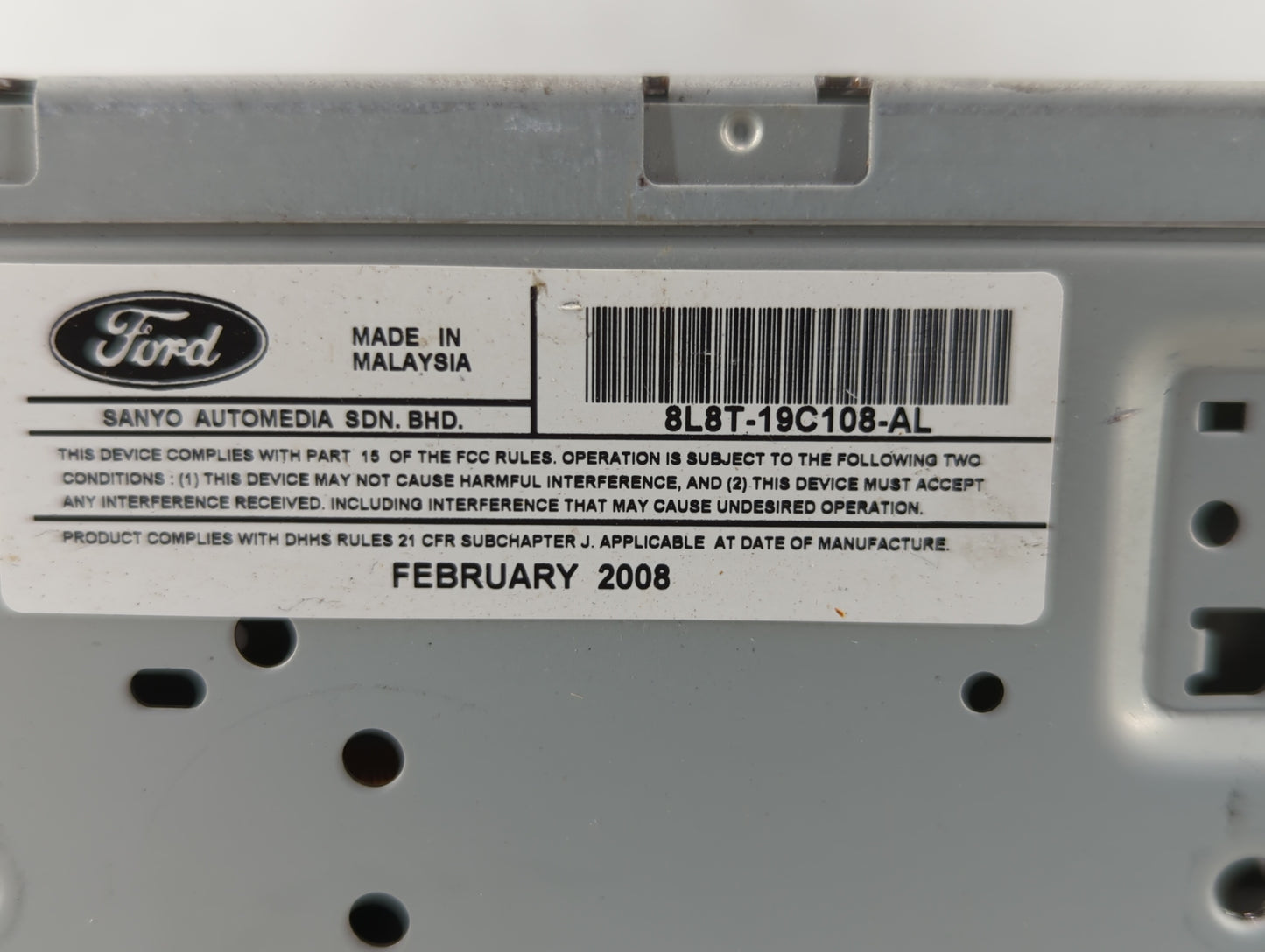 2008 Ford Escape Radio AM FM Cd Player Receiver Replacement P/N:8L8T-19C108-AL Fits OEM Used Auto Parts - Oemusedautoparts1.